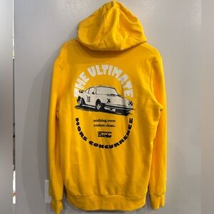 Porsche “the ultimate turbo” yellow hooded puma  sweatshirt